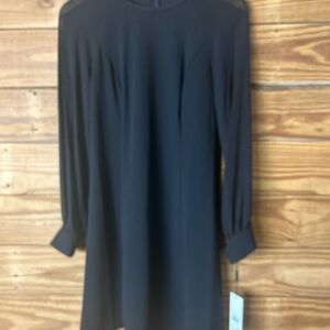 Calvin Klein Black Long-Sleeve Shift Dress